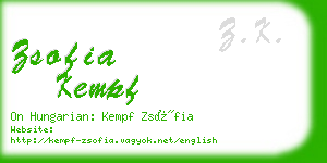 zsofia kempf business card